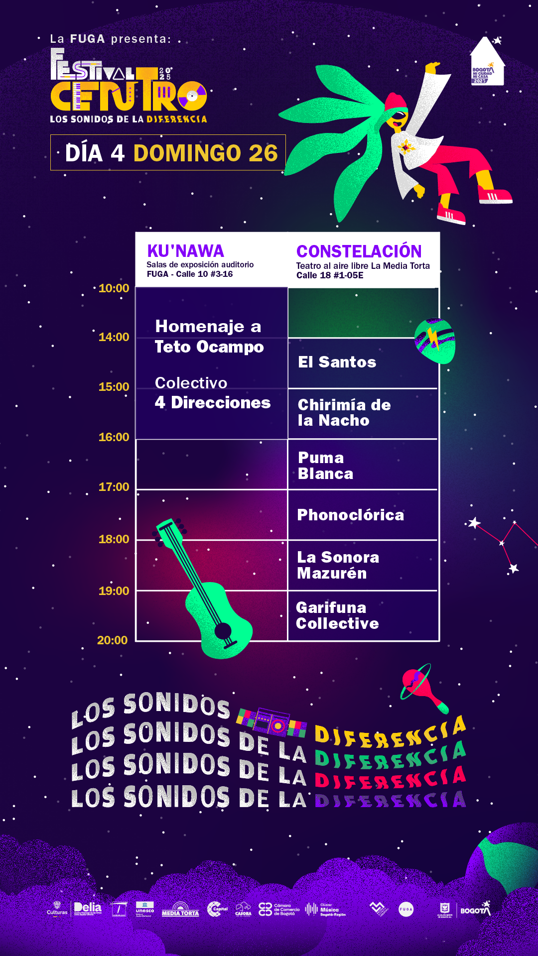 Festival Centro 2025 Programación 26 Enero